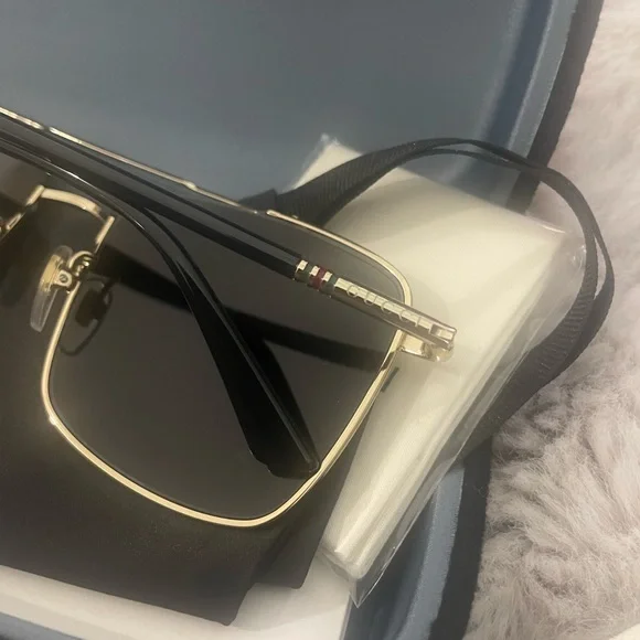 GUCCI MEN'S EYEWEAR GG0610SK 001 GOLD GREY SQUARE SUNGLASSES - Picture 9 of 11